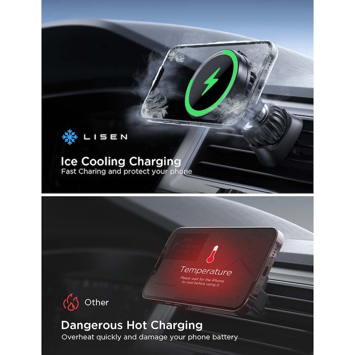 Incarcator Auto Wireless Magnetic Ventilatie Lisen® Car Buddy