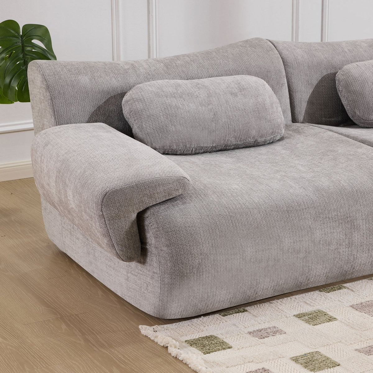 Canapea Modulara Coltar, KD Home EvoLounge, Gri