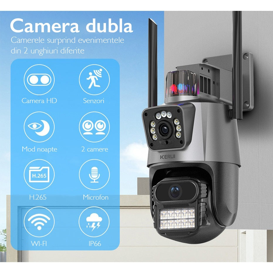 Camera de supraveghere dubla WIFI Loosafe® P11 Pro