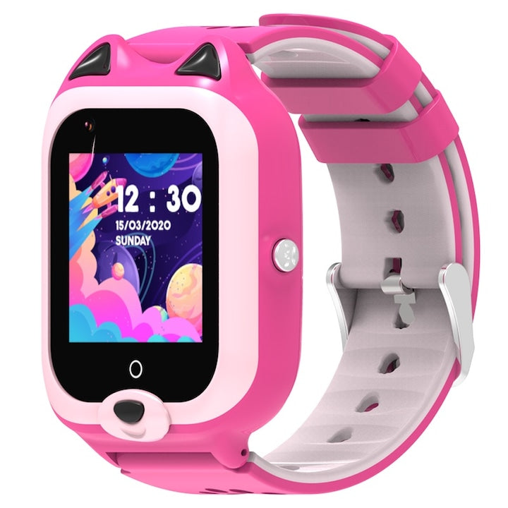 Ceas smartwatch GPS copii Techone™ KT22 Plus+ 4G, Roz