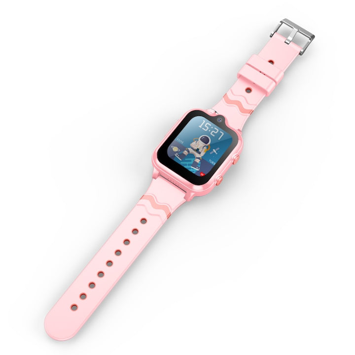 Ceas smartwatch GPS copii cu localizare si telefon Techone™ KT18, Roz