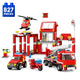 Set de Constructie cu Piese Tip Blocuri Constructie 827 Piese MiniBric Fire Truck