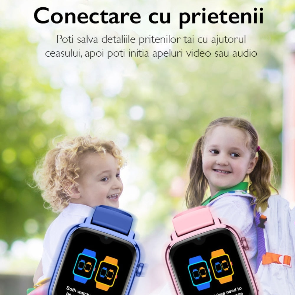 Ceas Smartwatch GPS Copii Cu Localizare Si Telefon Techone® TrackMe KT34 Pro, Negru