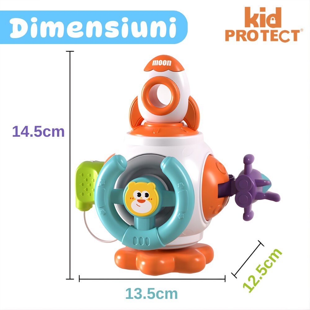 Jucarie Interactiva Bebelusi Montessori KidProtect Astro Cube