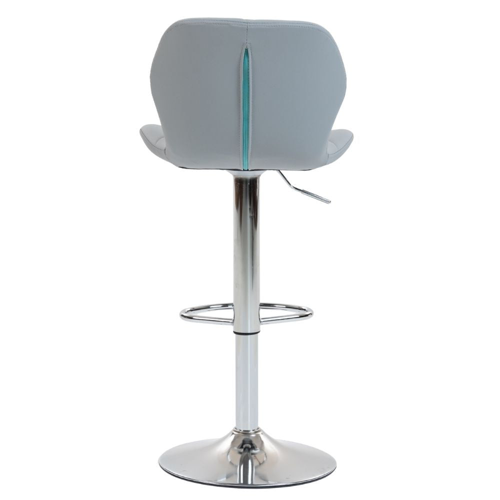 Set 2 x Scaun de Bar Inalt Cu Spatar KD Home Velvet Rise 360, Gri