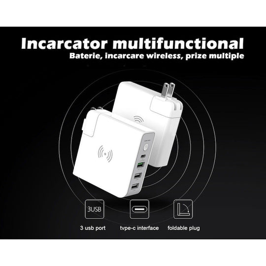 Baterie externa multifunctionala, incarcator USB Loowoko LWC-WP6