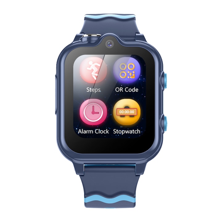 Ceas smartwatch GPS copii cu localizare si telefon Techone™ KT18, Albastru