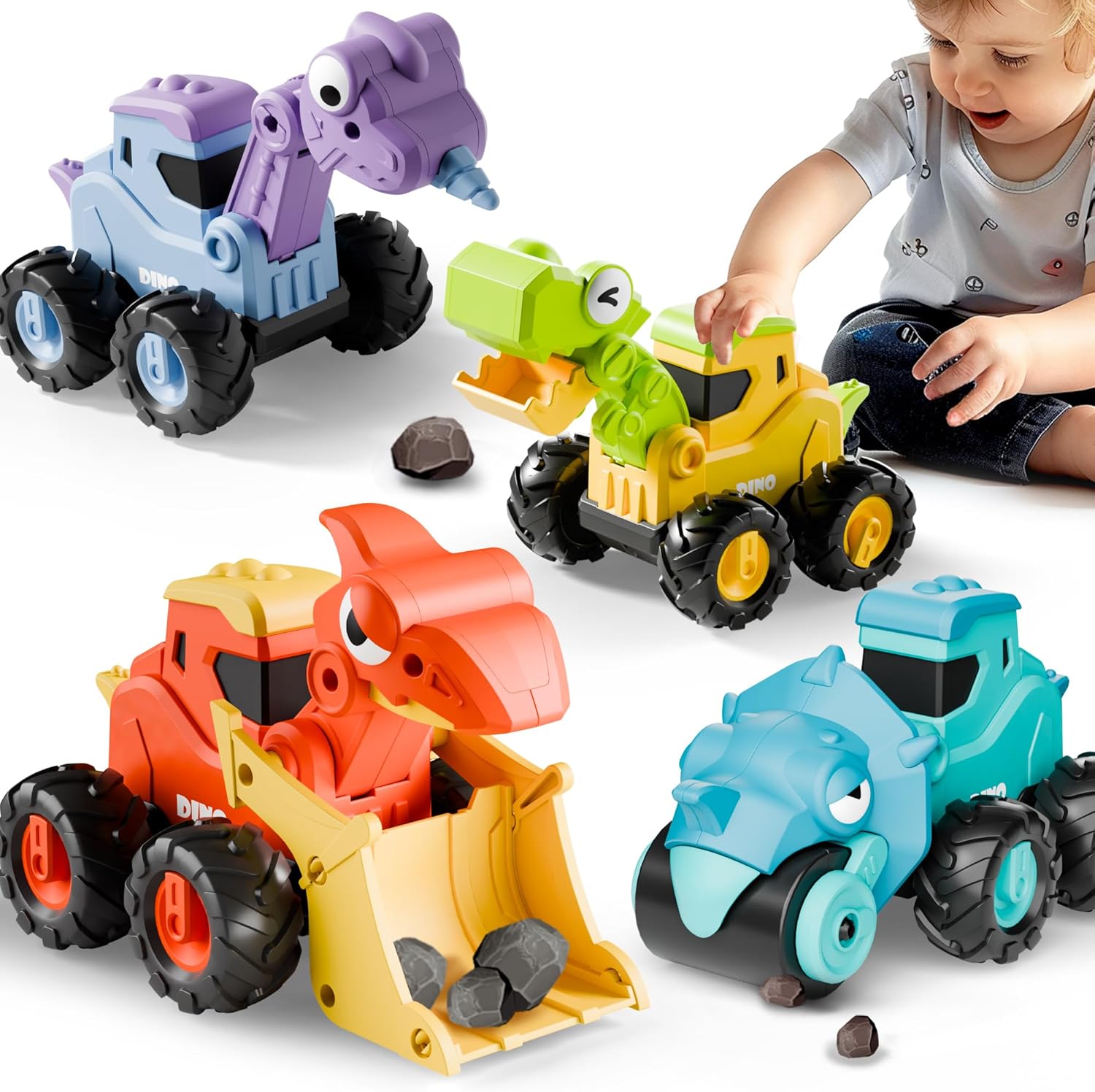 Set Masinute Pentru Copii, KidProtect DinoTorque