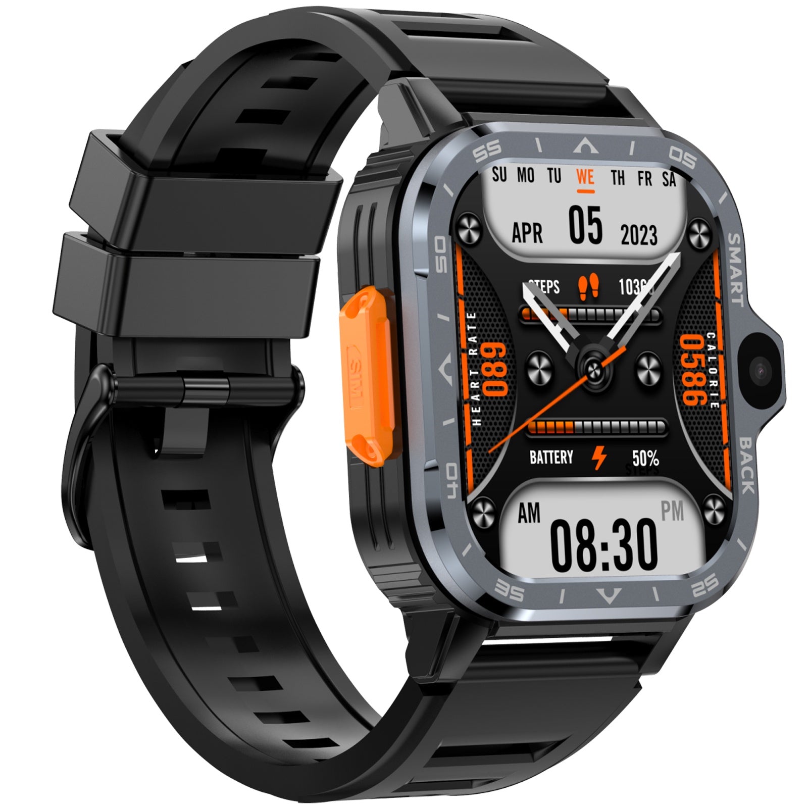 Ceas Smartwatch Barbati TechONE® AndroTick, Negru