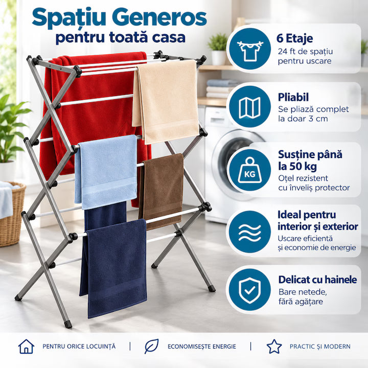 Uscator De Rufe Vertical KD Home® DryFlex Tower