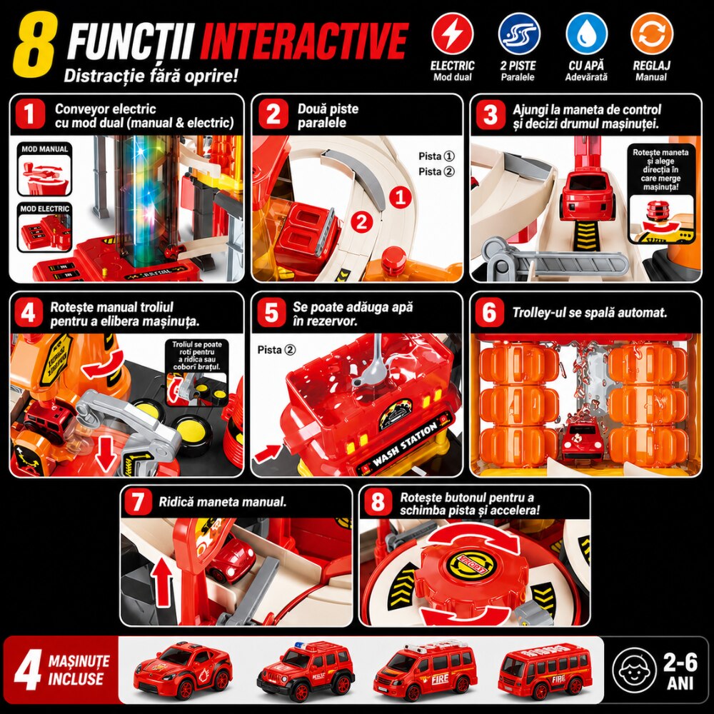 Set Jucarie Interactiva Atelier Auto Pentru Masinute KidProtect Pro Repair Shop