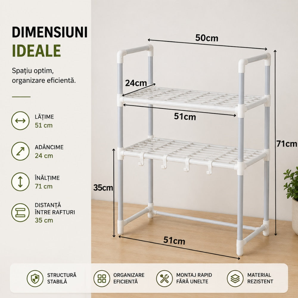 Raft Cuptor cu Microunde, KD Home SmartShelf