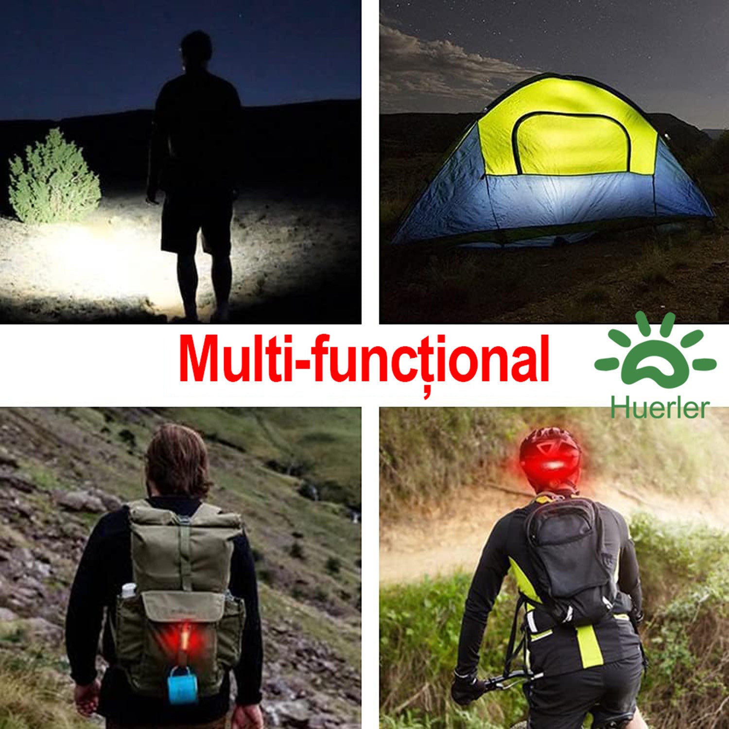 Set Far si Stop Bicicleta, Din Aluminiu, Huerler Vision Pro