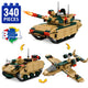 Set de Constructie cu Piese Tip Blocuri Constructie 340 Piese MiniBric 3 in 1 Green Military Tank