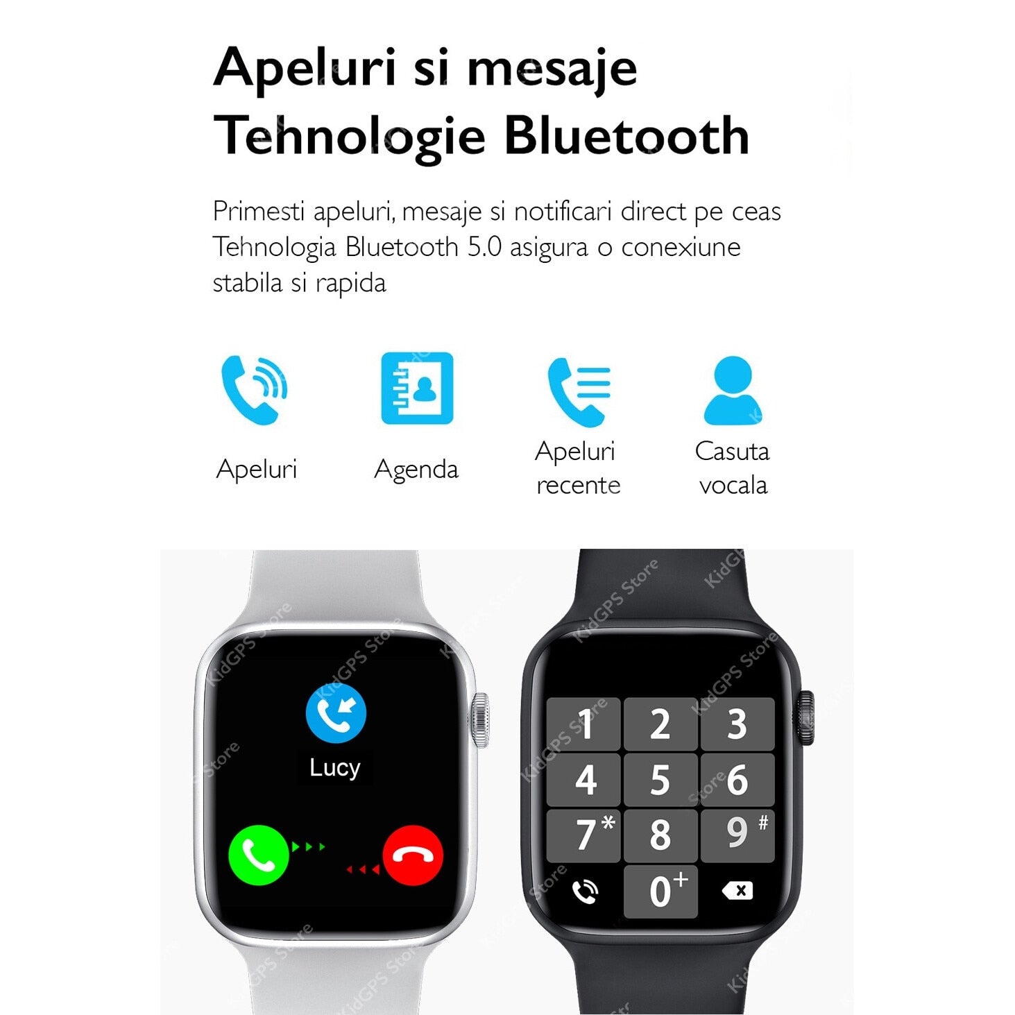 Ceas smartwatch TechONE™ W26 Pro, Negru