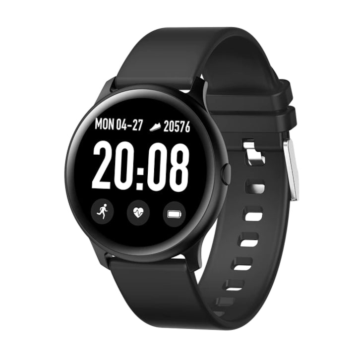 Smartwatch si bratara fitness TechONE™ KW19 Pro, Negru