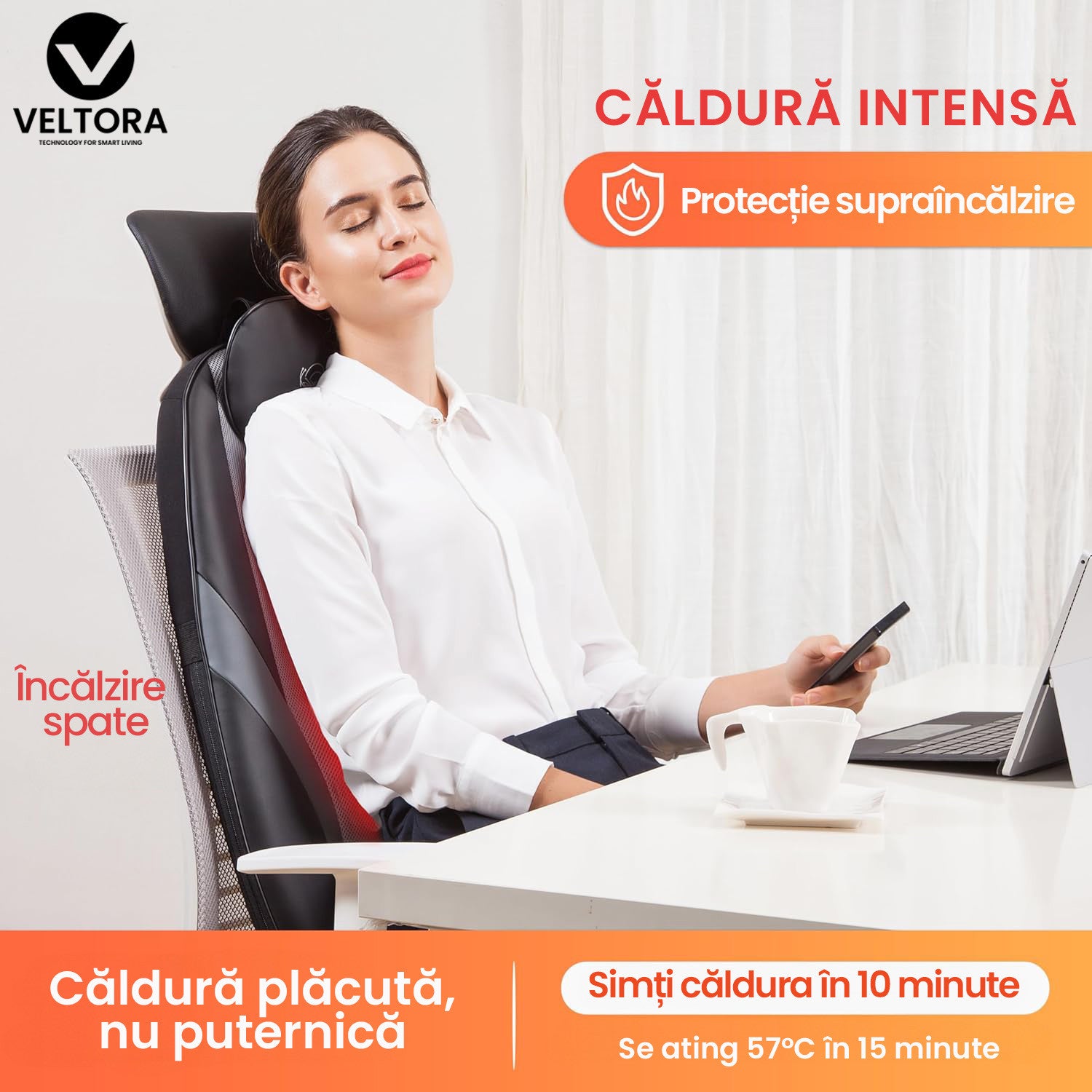 Aparat Profesional Tip Husa Scaun pentru Masaj Veltora RelaxiCover