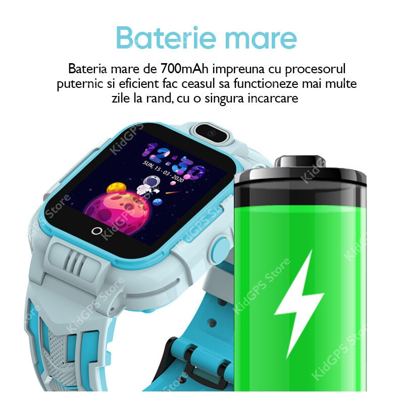 Ceas smartwatch GPS copii Techone™ KT16 4G, Negru
