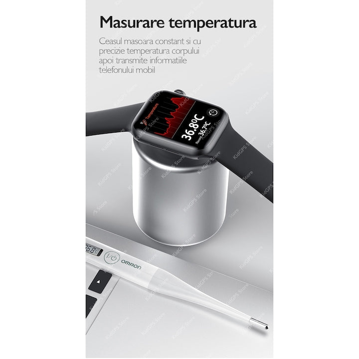 Ceas smartwatch TechONE™ W26 Pro, Alb