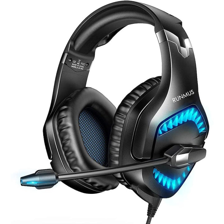 Casti gaming profesionale Runmus® K1 PRO, Albastru