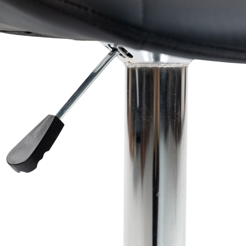 Set 2 x Scaun de Bar Inalt Cu Spatar KD Home Velvet Rise, Negru