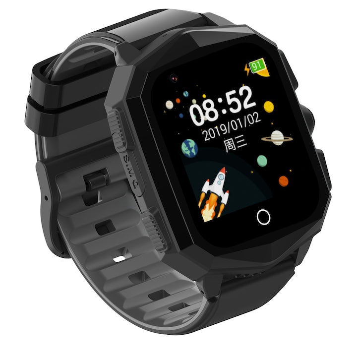 Ceas smartwatch GPS copii Techone™ KT20S 4G, Negru