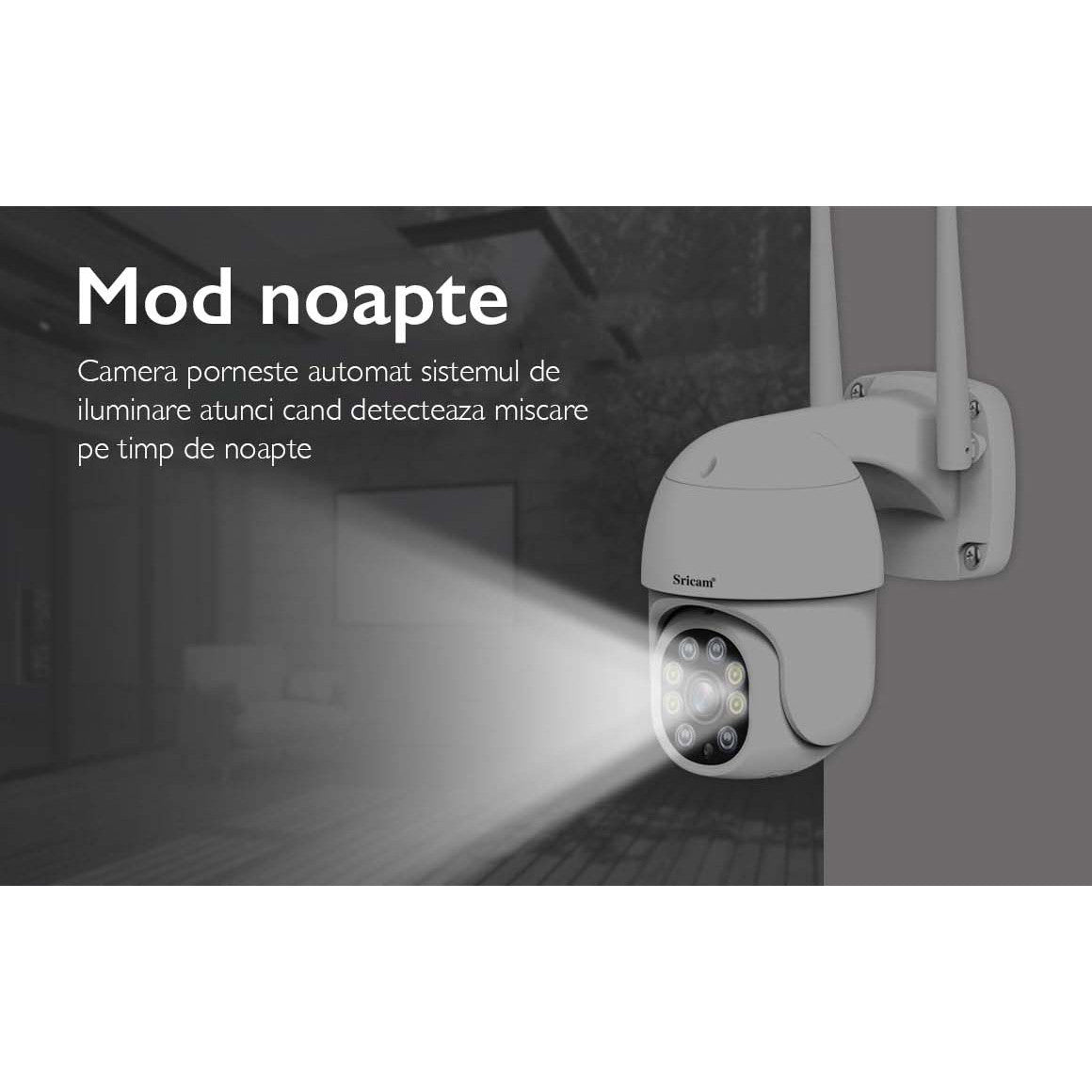 Camera de supraveghere WIFI Sricam SP028 interior/exterior