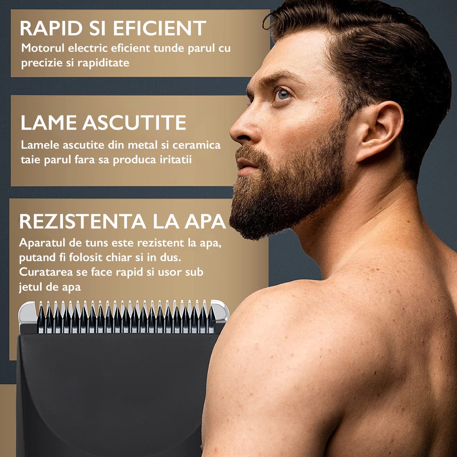 Masina de tuns si aparat de ras FadeBlade® Beard Pro