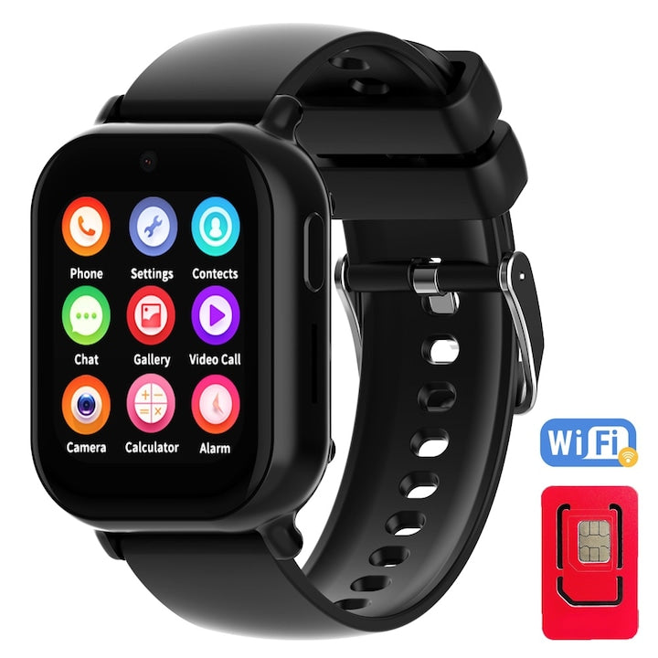 Ceas Smartwatch GPS Copii Cu Localizare Si Telefon Techone™ TinyTracker CT22, Negru