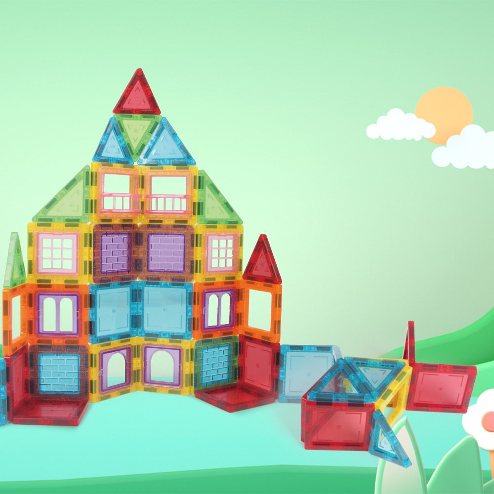 Set Constructie Blocuri Magnetice Copii KidProtect® Mag Hero Big 45 buc