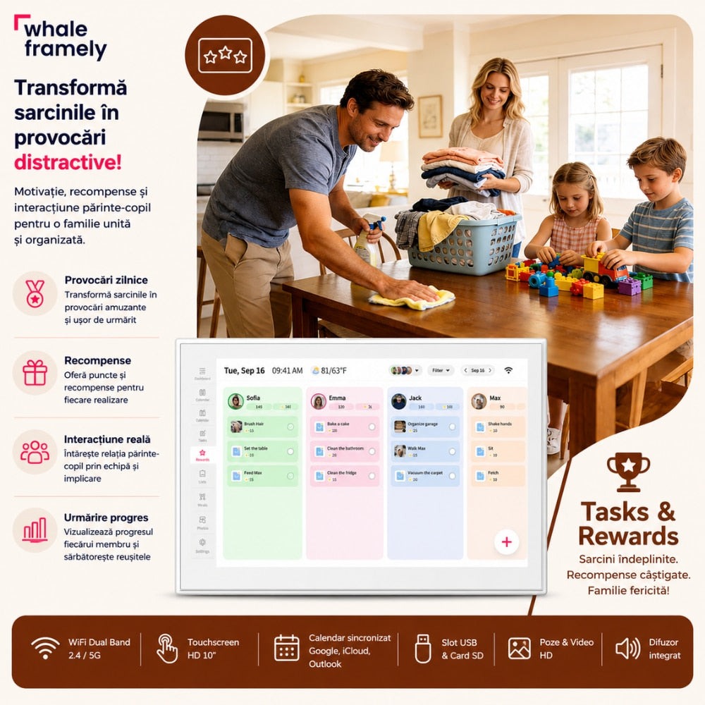 Calendar si Rama Foto Digitala WIFI Techone FrameSync