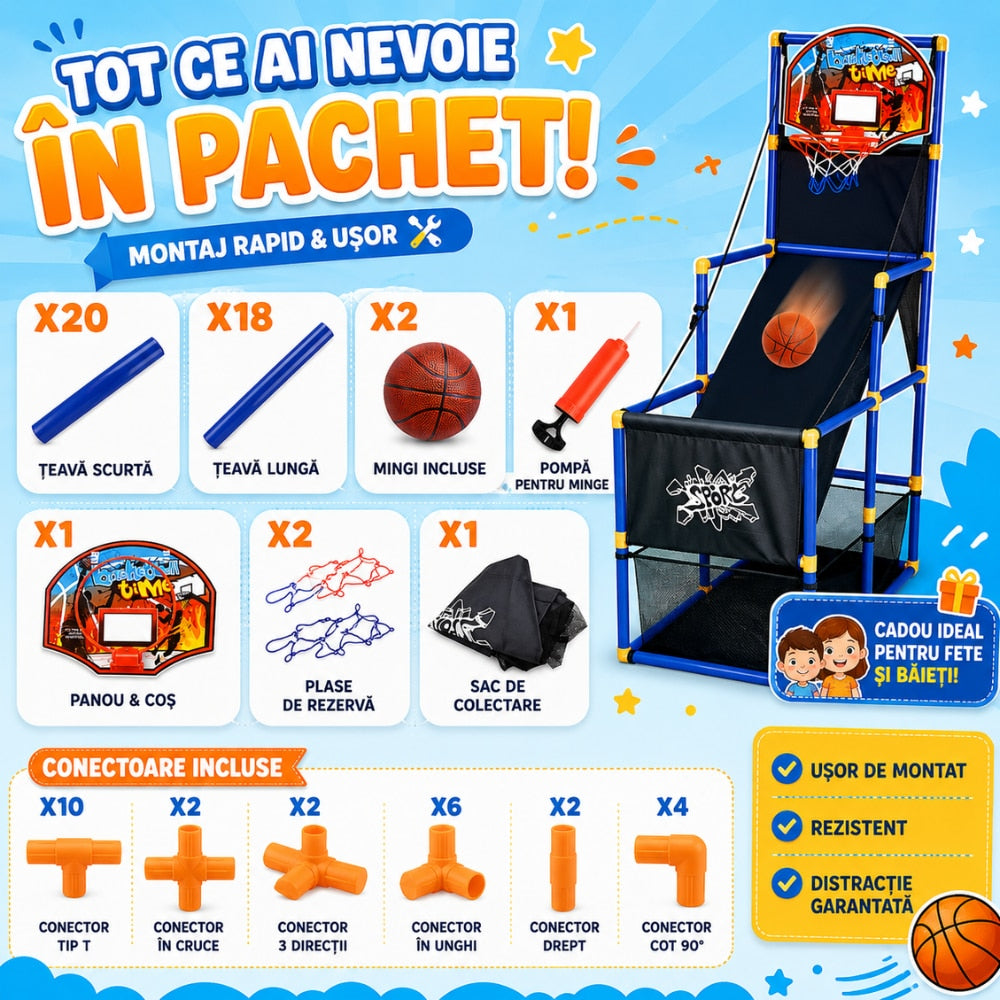 Set Cos De Baschet Tras La Tinta Copii KidProtect Target Ball