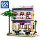 Set de Constructie cu Piese Tip Blocuri Constructie 859 Piese MiniBric Bella Restaurant