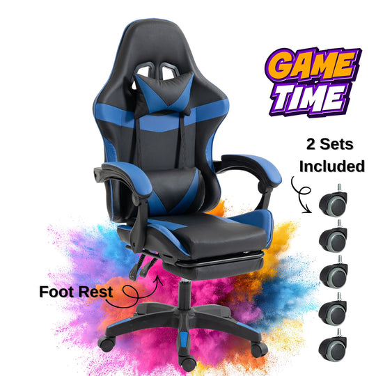 Scaun Gaming Ergonomic KD Home ShadowStrike X3, Albastru