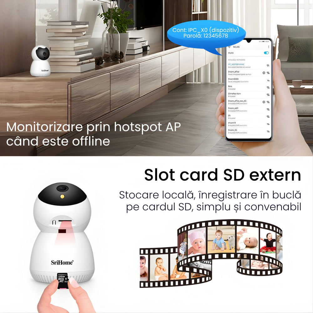 Camera de Supraveghere WIFI SriHome Mini Eye