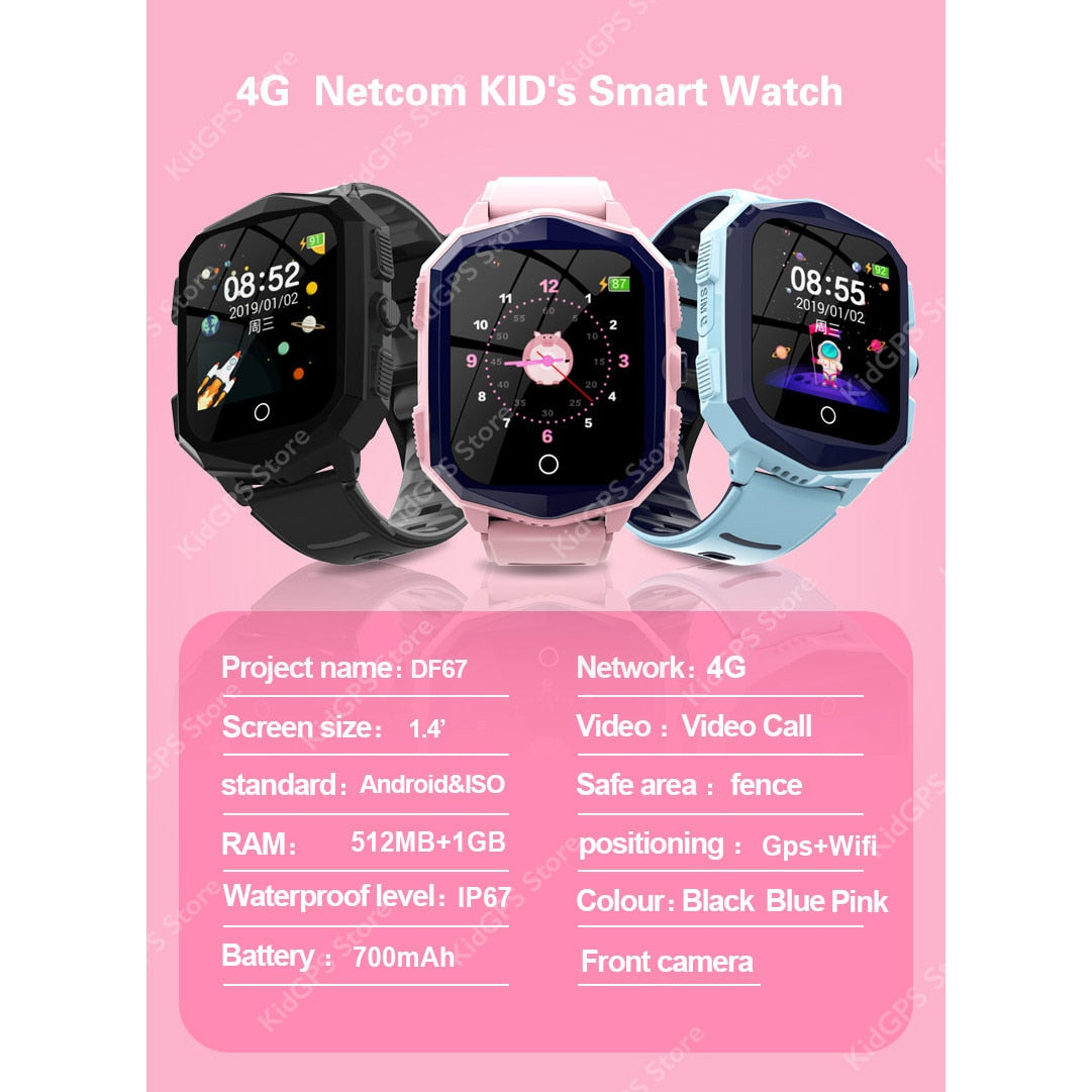 Ceas smartwatch GPS copii Techone™ KT20S 4G, Negru