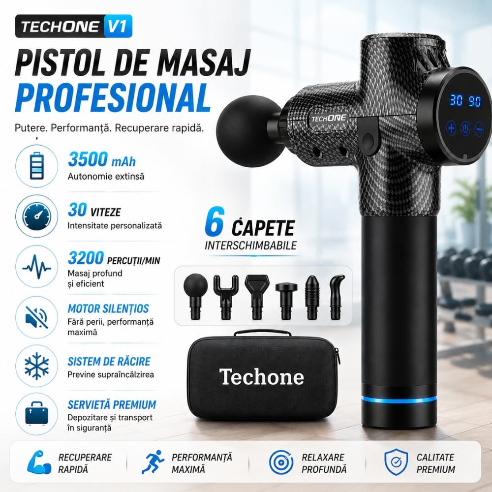Aparat Pentru Masaj Profesional Tip Pistol Horigen Power Pro Techone V1