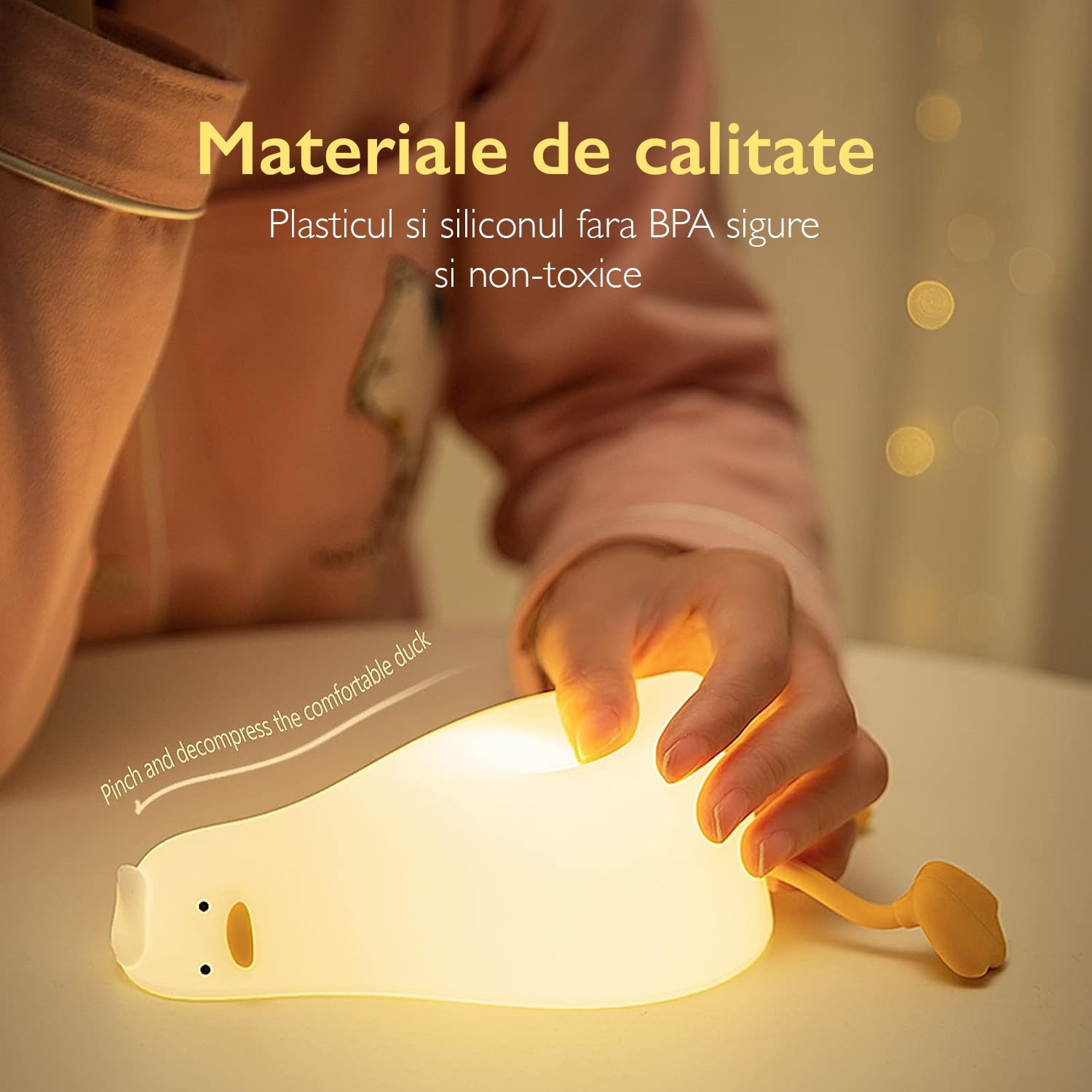 Lampa de Veghe Copii Techone® Ratusca Adormita Touch