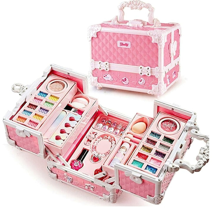 Trusa Machiaj Copii Kidprotect® Make Up Doll, Roz