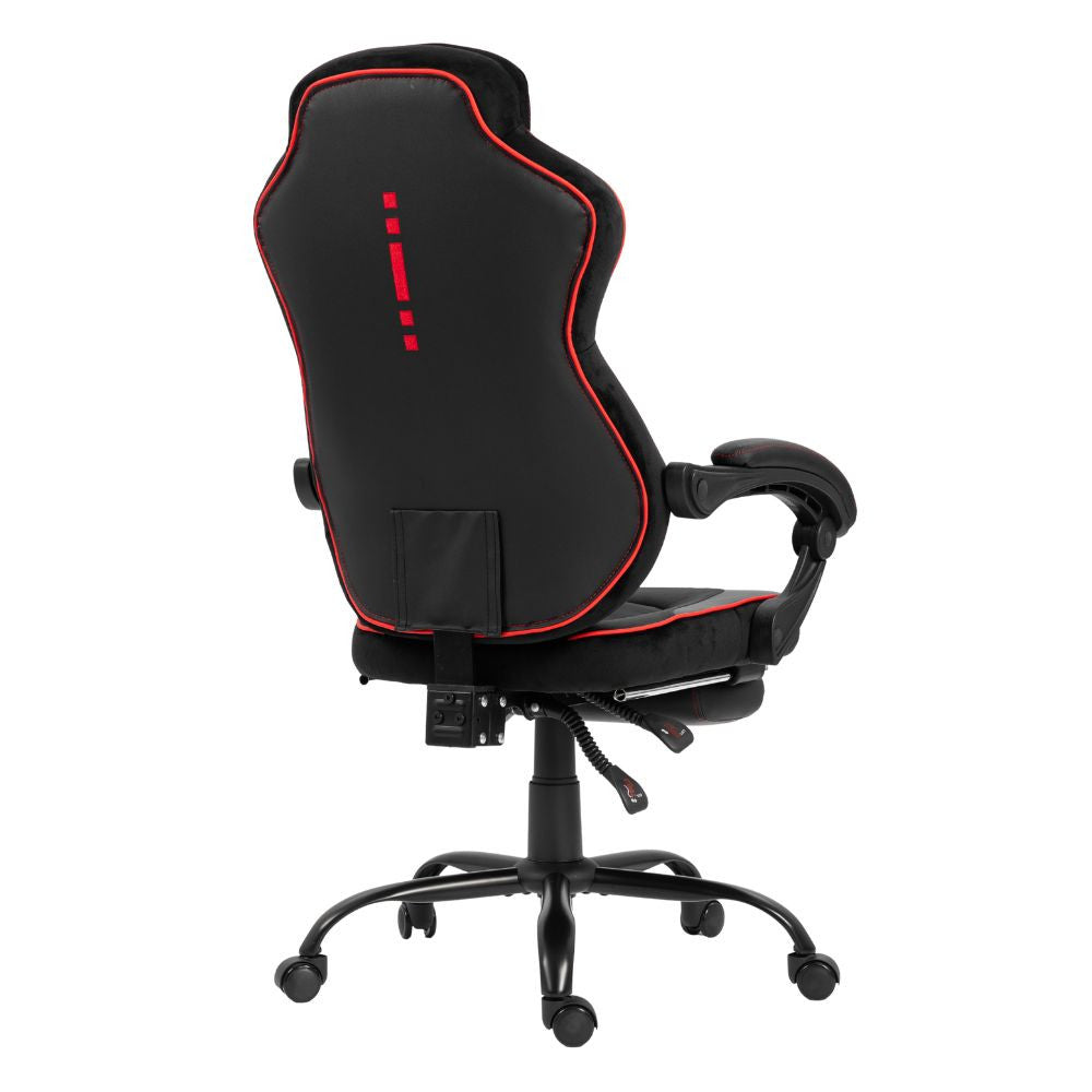 Scaun Gaming Ergonomic Premium Profesional KD Home Apex Fusion EIZI, Negru/Rosu