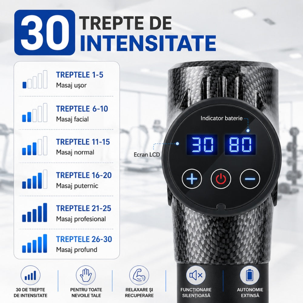 Aparat Pentru Masaj Profesional Tip Pistol Horigen Power Pro Techone V1