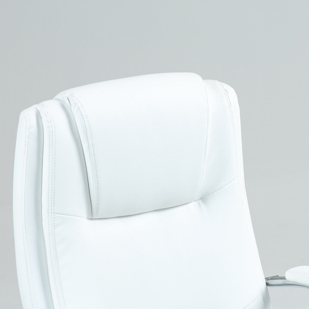 Scaun De Birou Directorial Ergonomic KD Home Noble Seat, Alb