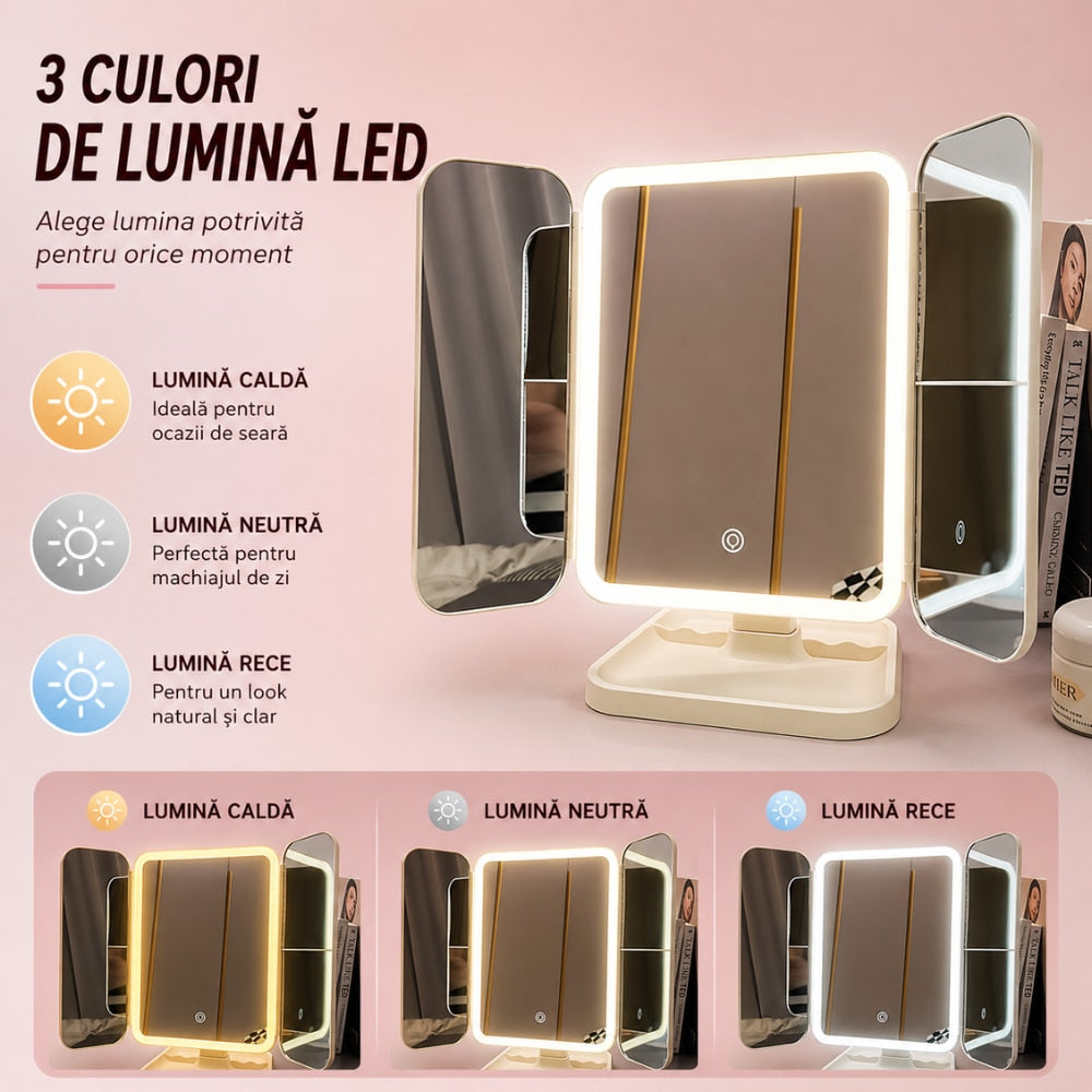 Oglinda Cosmetica Cu Marire Led Pentru Machiaj KD Home Luminelle