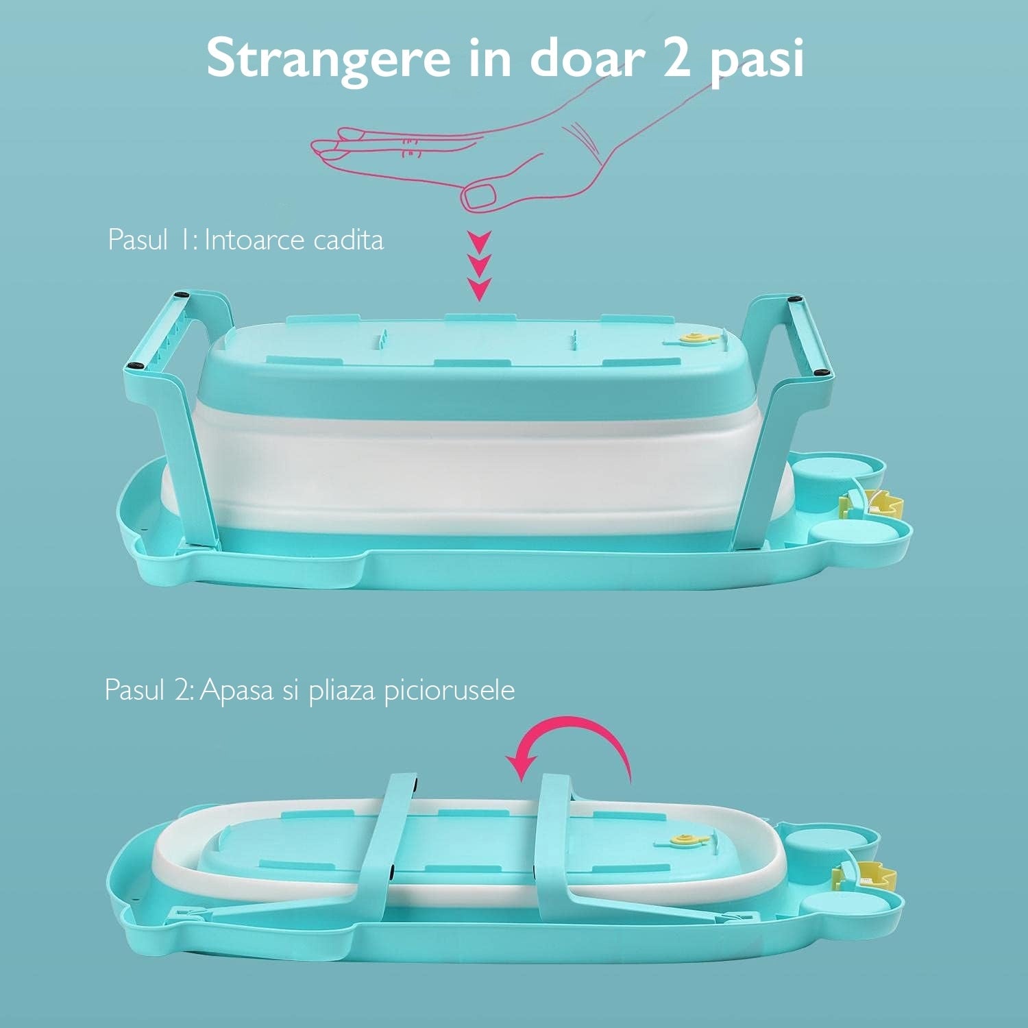 Cadita Bebelusi cu Pernuta KidProtect® Frogy Pliabila