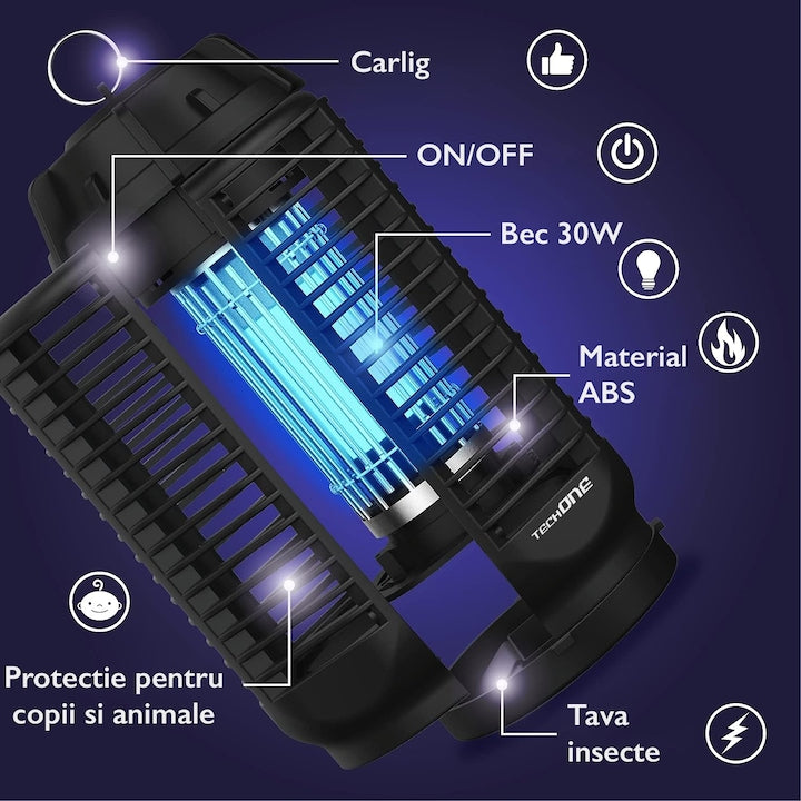 Lampa UV Anti Insecte Techone® Pest Killer