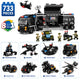 Set de Constructie cu Piese Tip Blocuri Constructie 733 Piese MiniBric 8 in 1 Police Command Center