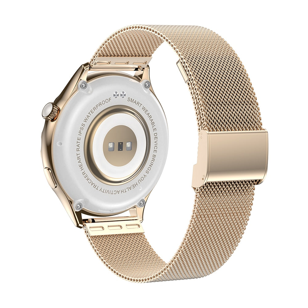 Smartwatch si bratara fitness TechONE® AK43 Diamond, Gold