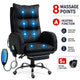 Scaun de Birou Directorial Cu Masaj KD Home CEO UltraComfort 8, Negru