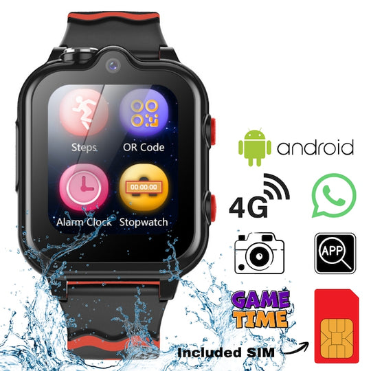 Ceas smartwatch GPS copii cu localizare si telefon Techone KT18, Negru