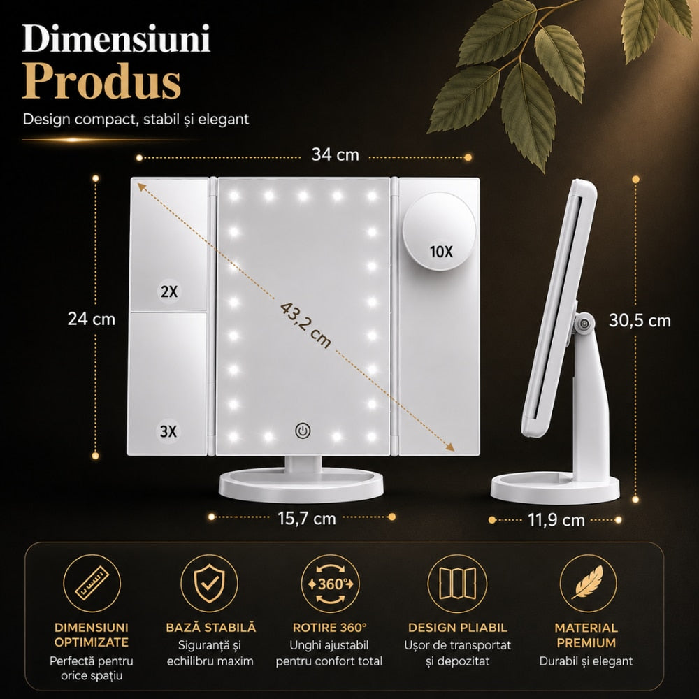 Oglinda Cosmetica Cu Marire Cu Led Pentru Machiaj KD Home BelleVue